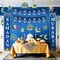 Ramadan Mubarak Decorations Set, Eid Mubarak Banner with Hanging Swirls, Muslim Islamic Porch Door Sign for Ramadan & Eid al-Fitr Home Party Decor